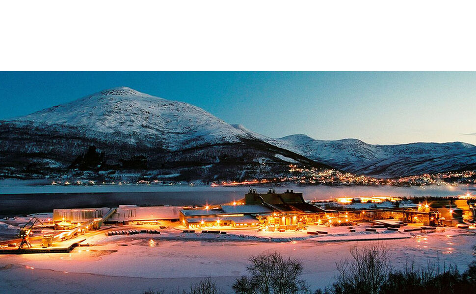 Elkems anlegg i Salten. Foto: Elkem