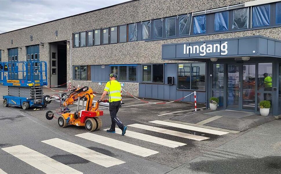 Risesletta (Hønefoss videregående skole) er en av skolene som får nye vinduer i sommer. Foto: Buskerud fylkeskommune