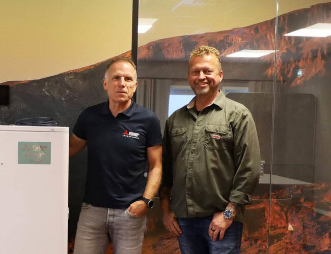 Atle Engholm og Rune Rystad. Foto: Mitsubishi Electric