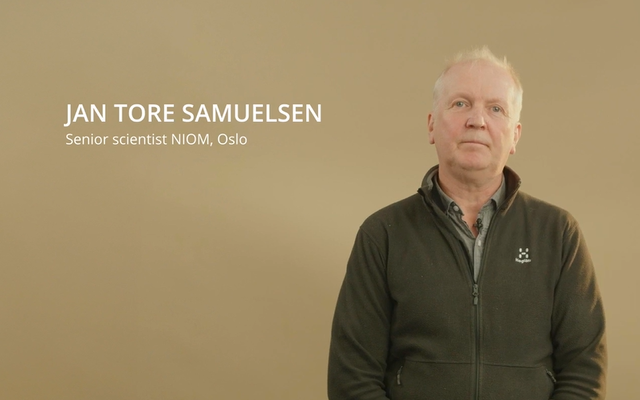 Picture of Senior Scientist Jan Tore Samuelsen during a webinar