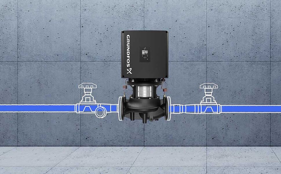 Grundfos lanserer TPE3, en ny pumpeserie som samler tre tidligere modeller i én plattform fra 0 til 22 kW. Foto: Grundfos