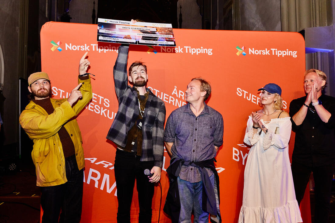 Trygve Liahagen kan konstatere at han og resten av Pumpegris er Årets stjerneskot på Bylarm. Foto: Helge Brekke.
