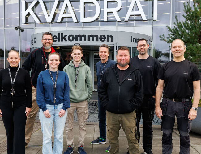 Driftsteamet på Kvadrat kjøpesenter i Sandnes er ett av teamene som kan bli Årets grønne driftsteam 2025. Foto: Grønn Byggallianse