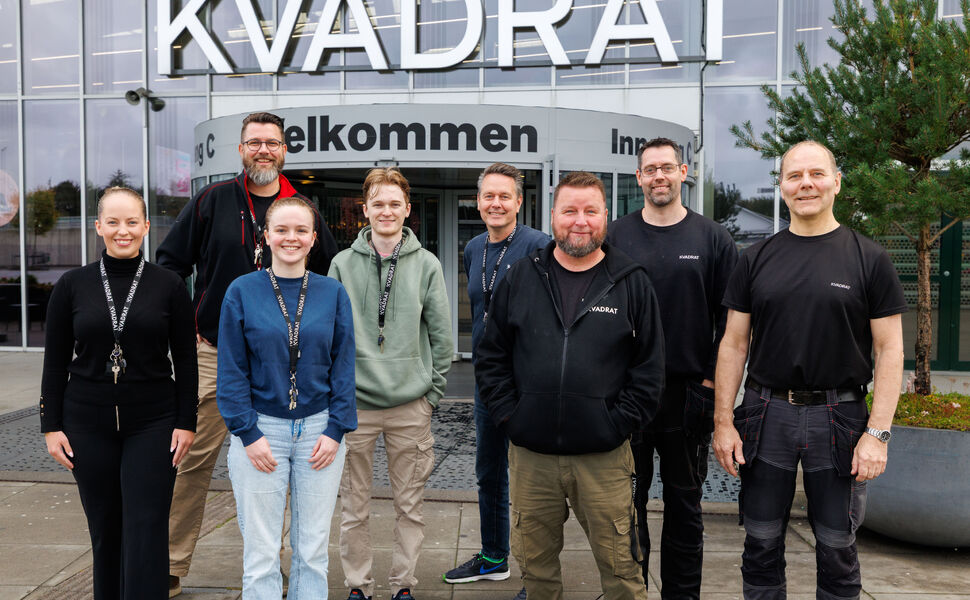 Driftsteamet på Kvadrat kjøpesenter i Sandnes er ett av teamene som kan bli Årets grønne driftsteam 2025. Foto: Grønn Byggallianse