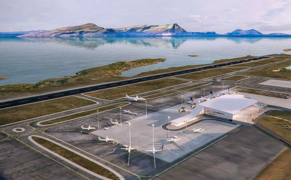 Bodø flyplass. Illustrasjon: HENT LPO Arkitekter og Archus Arkitekter