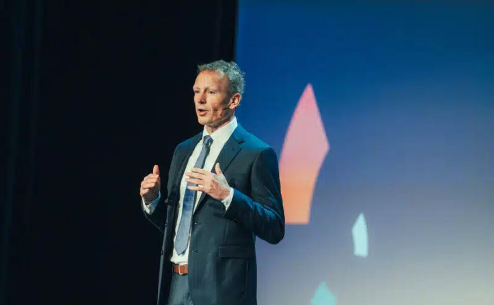 Leder i ZERO, Stig Schjølset, på Zerokonferansen 2024. Foto: Kevin Dahlman