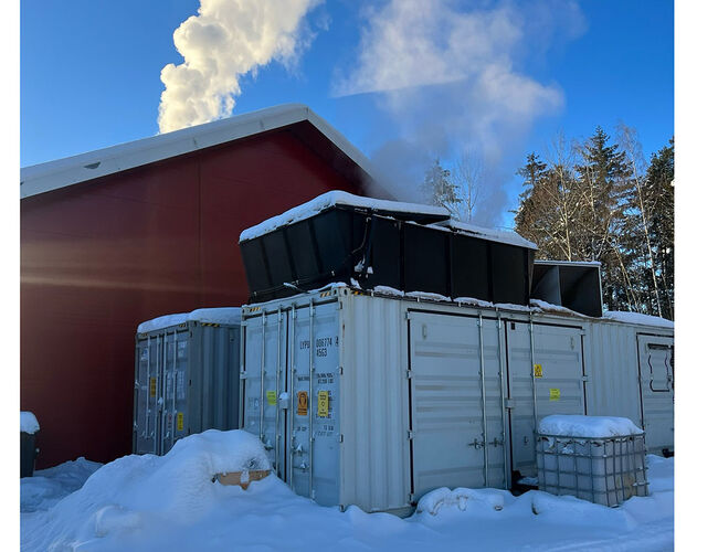 CHP-maskin i drift i Vik kommune. Foto: Bioland