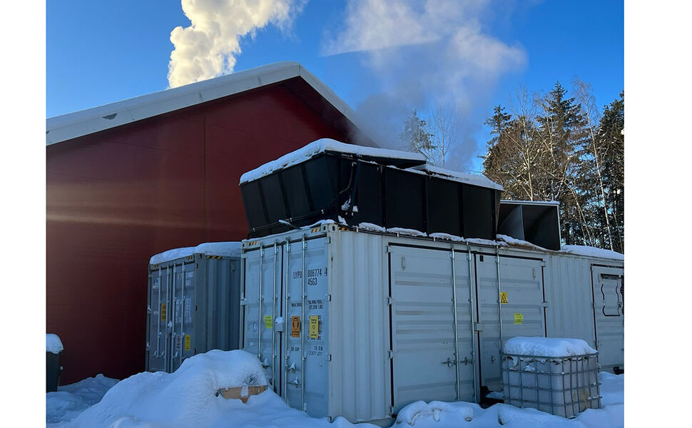 CHP-maskin i drift i Vik kommune. Foto: Bioland CHP-maskin i drift i Vik kommune. Foto: Bioland