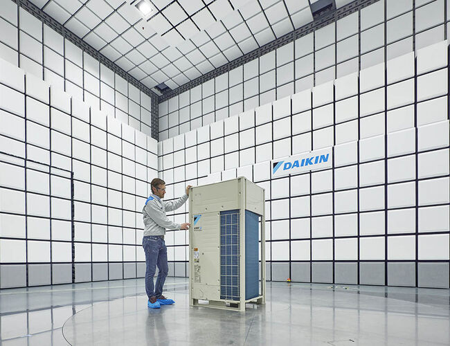 Et testrom i Daikins nye senter i Ghent. Foto: Daikin Et testrom i Daikins nye senter i Ghent. Foto: Daikin