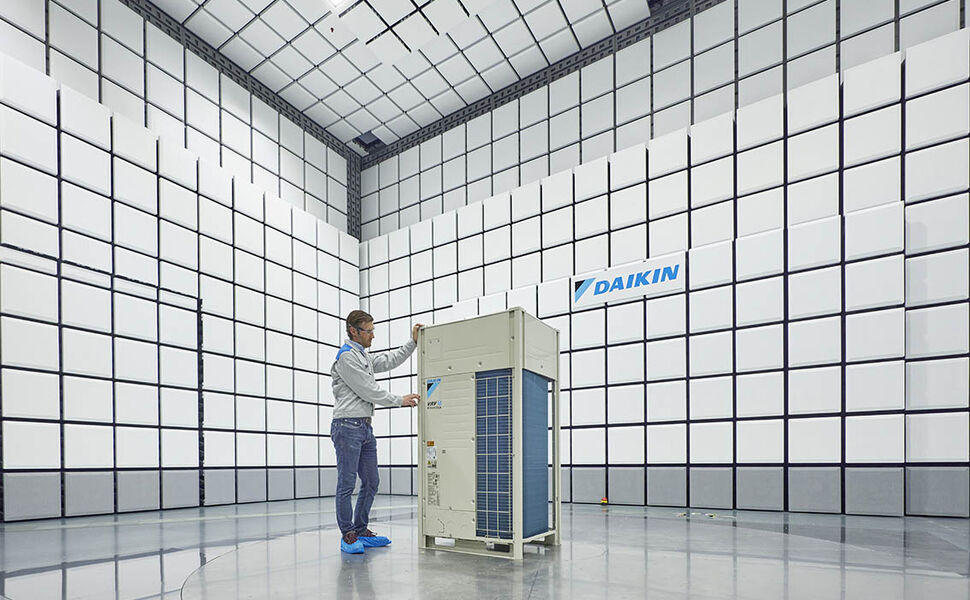 Et testrom i Daikins nye senter i Ghent. Foto: Daikin Et testrom i Daikins nye senter i Ghent. Foto: Daikin