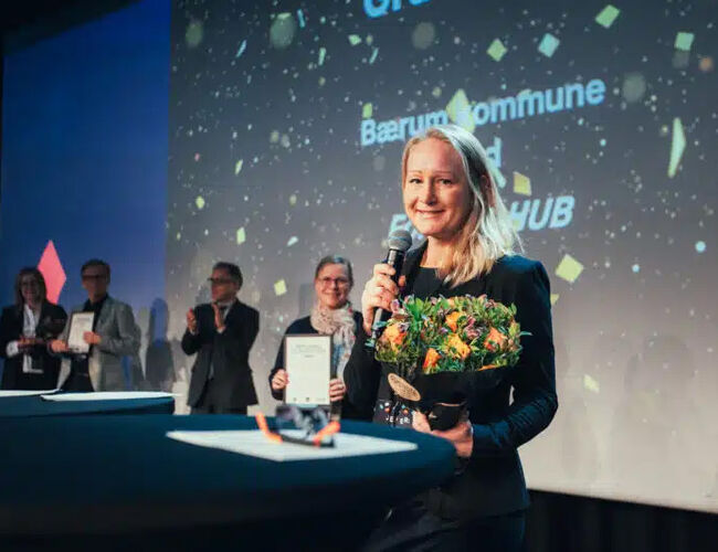 Bærum kommune vant Årets lokale klimatiltak 2024 for Fornebu HUB. Foto: Kevin Dahlman/ZERO