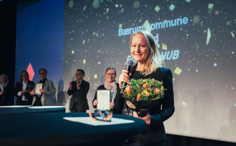 Bærum kommune vant Årets lokale klimatiltak 2024 for Fornebu HUB. Foto: Kevin Dahlman/ZERO