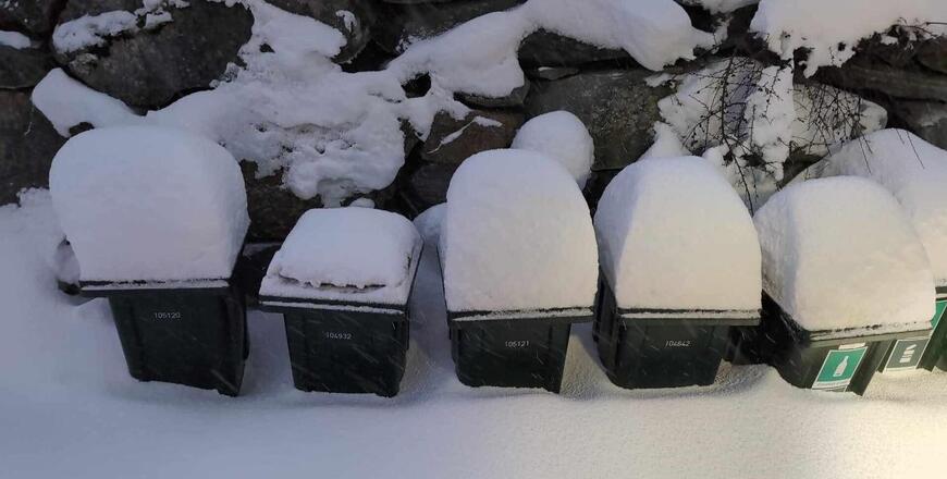 Dunkar dekka av snø