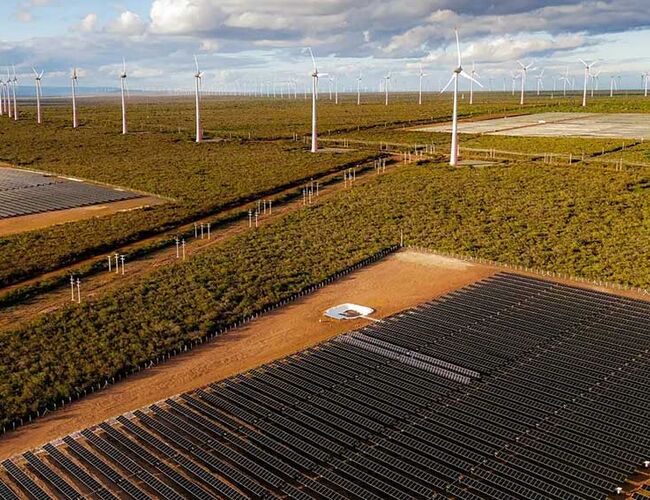 Serra da Babilônia Solar, på samme lokasjon som vindparken Serra da Babilônia Wind. Foto: Rio Energy Serra da Babilônia Solar, på samme lokasjon som vindparken Serra da Babilônia Wind. Foto: Rio Energy