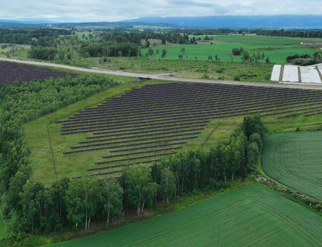 Illustrasjon av Nordvi solkraftverk. Kilde: Solgrid AS