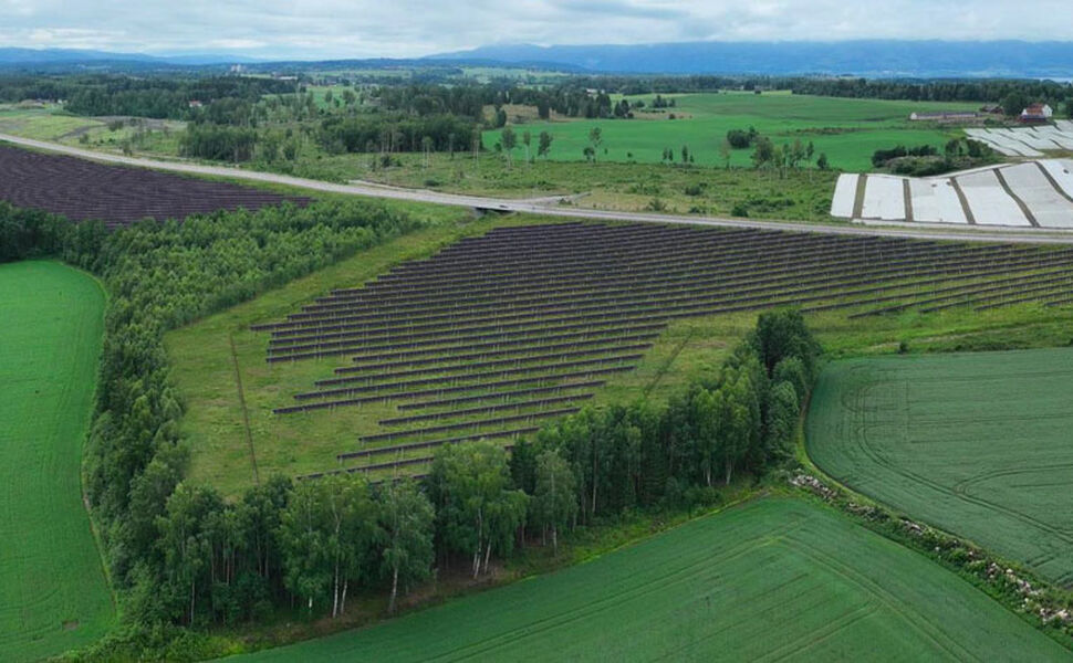 Illustrasjon av Nordvi solkraftverk. Kilde: Solgrid AS Illustrasjon av Nordvi solkraftverk. Kilde: Solgrid AS