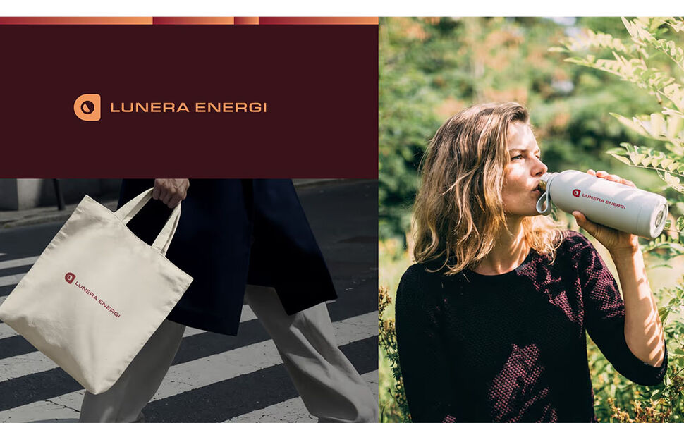 Nytt navn og ny merkevare er utviklet av Superponni. Lunera Energi er satt sammen av Lun og Era som reflekterer på det fjernvarmen leverer til kundene og ny tid reflekterer at selskapet alltid skal holde fart og utvikle løsninger i en ny tid. Foto: Lunera Energi
