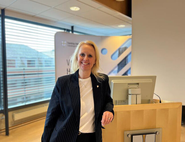 Ingvill Dalseg, leder for hovedutvalg næring og industri i Trøndelag fylkeskommune. Foto: Ida Valsø, Trøndelag fylkeskommune