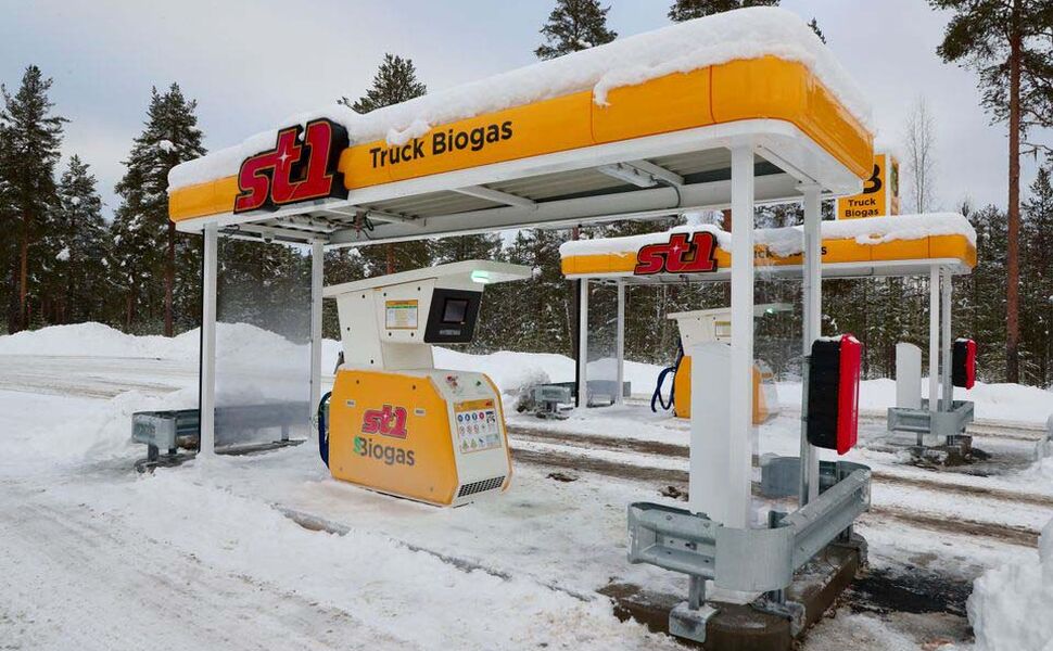 Den nye fyllestasjonen for biogass på St1 Koppang åpnet i begynnelsen av januar. Foto: St1 Den nye fyllestasjonen for biogass på St1 Koppang åpnet i begynnelsen av januar. Foto: St1