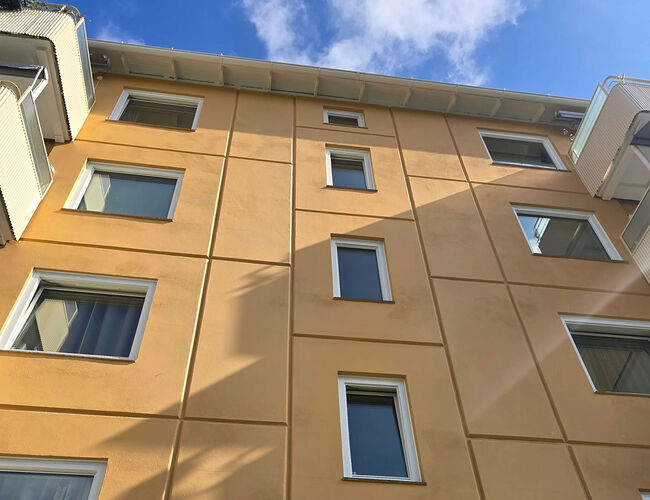 Tonsenhagen borettslag i Groruddalen. Foto: Norske Trevarer