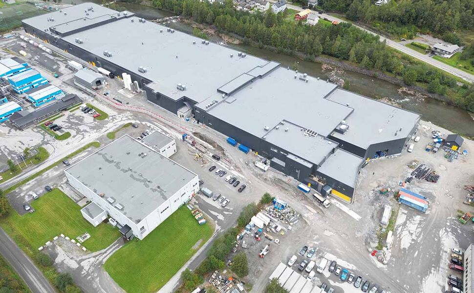 Hima Seafoods nye anlegg på Rjukan bruker spillvarme fra Green Mountain i produksjonen. Foto: Hima Seafoods