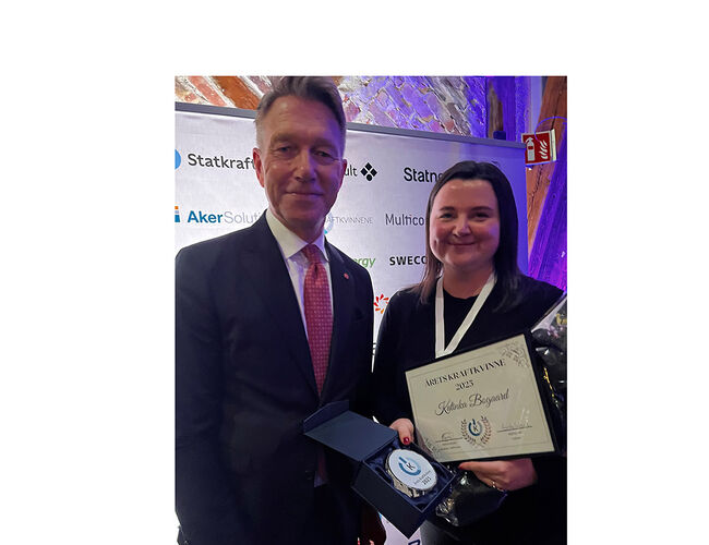 Energiminister Terje Aasland og Katinka Bogaard. Foto: Mari Reitan Energiminister Terje Aasland og Katinka Bogaard. Foto: Mari Reitan