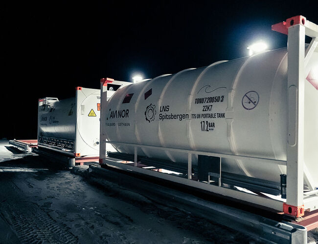 Biogassanlegget ved Svalbard lufthavn.  Foto: Øystein Løwer/Avinor