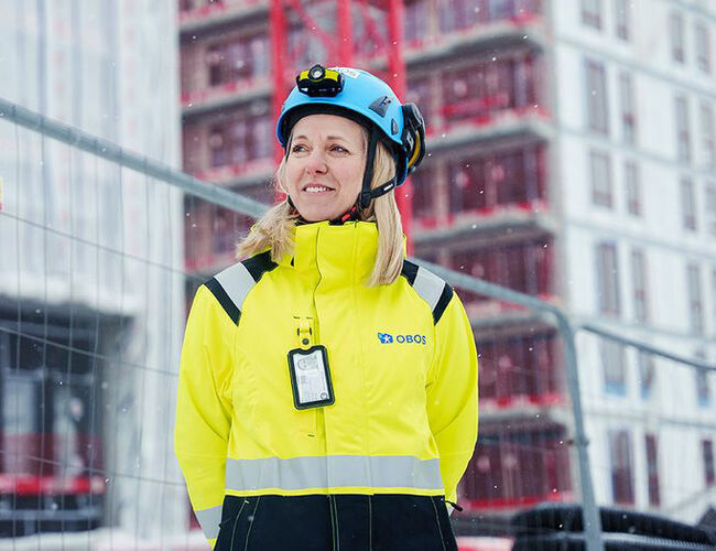 Konsernsjef Marianne Gjertsen Ebbesen i OBOS ønsker nye klimakrav velkommen. Foto: Hampus Lundgren/OBOS