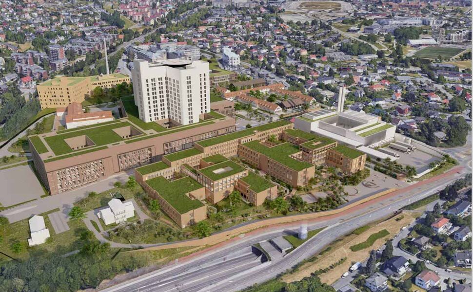 Illustrasjon av Nye Aker Sykehus. Foto: Helse Sør-Øst RHF og prosjekteringsgruppen Team Aker ANS