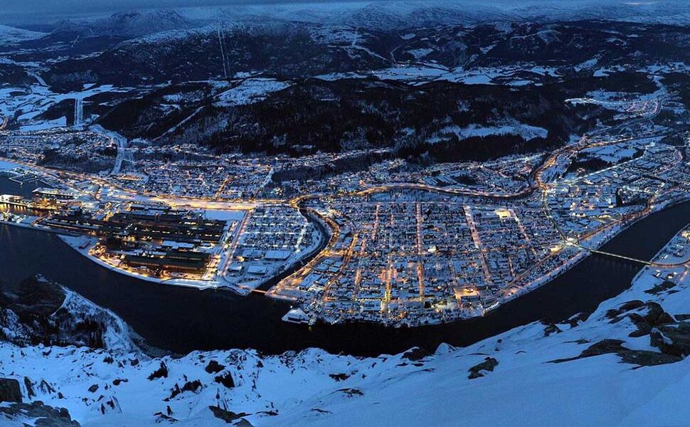 Mosjøen. Foto: Tevollen Mosjøen. Foto: Tevollen