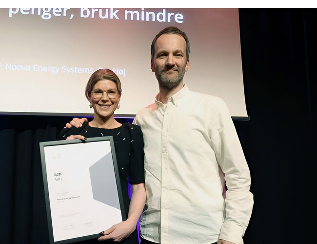 Monica Hatlestad CMO i Noova og Håkon Fretheim byråleder hos Per Høj. Foto: Noova