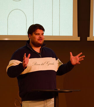 Martin Bjerke i Soundsensing i aksjon på DIKT-konferansen den 5. mars. Foto: Per Ove Akselvoll Martin Bjerke i Soundsensing i aksjon på DIKT-konferansen den 5. mars. Foto: Per Ove Akselvoll