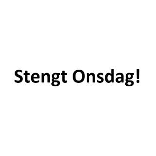 Stengt onsdag