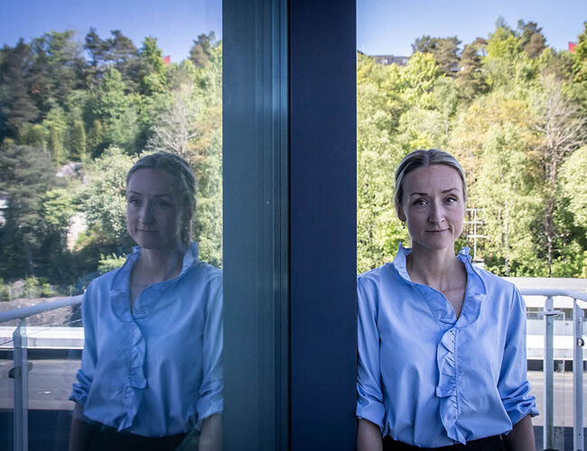 Renate Larsen, produktdirektør i Fjordkraft. Foto: Frode Fjellstad