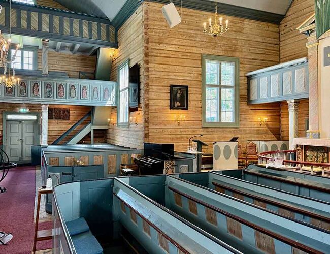 Finn varmepumpen – innedelen er godt skjult. Foto: Øystein F. Ramstad, Lindesnes kirkelige fellesråd