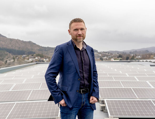 Søren Møller Maretti, daglig leder i Solcellekraft AS. Foto: Solcellekraft