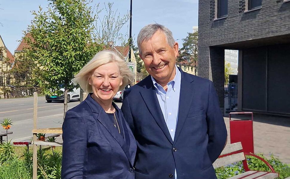 Eli Grimsby, adm.dir i Oslobygg KF og Øyvind Hasaas, styreleder i Oslobygg KF. Foto: Oslobygg KF Eli Grimsby, adm.dir i Oslobygg KF og Øyvind Hasaas, styreleder i Oslobygg KF. Foto: Oslobygg KF