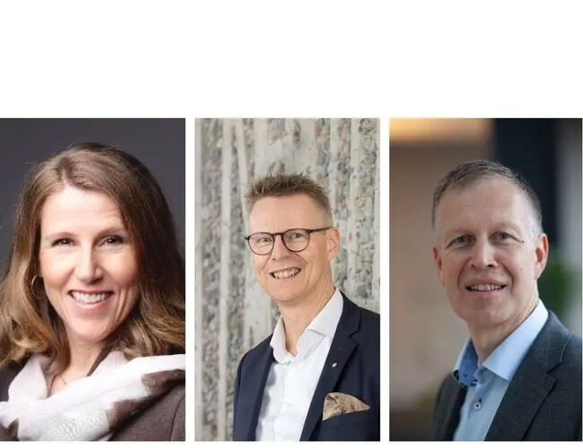 Fra venstre: Gina Ytteborg fra Statens vegvesen; Richard Groven fra Oslo Pensjonsforsikring og Rune Stenbro fra Storebrand Real Estate. Foto: Grønn Byggallianse