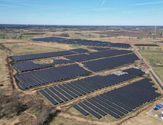 Skånum solpark. Foto: Aneo