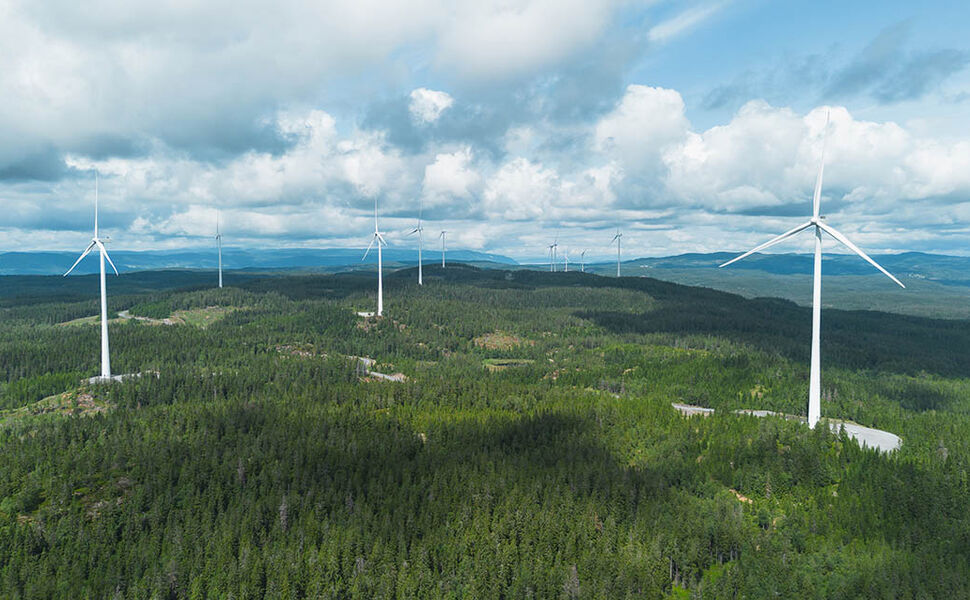 Bildet er fra Songkjølen i Odal Vindkraftverk. Foto: Akershus Energi