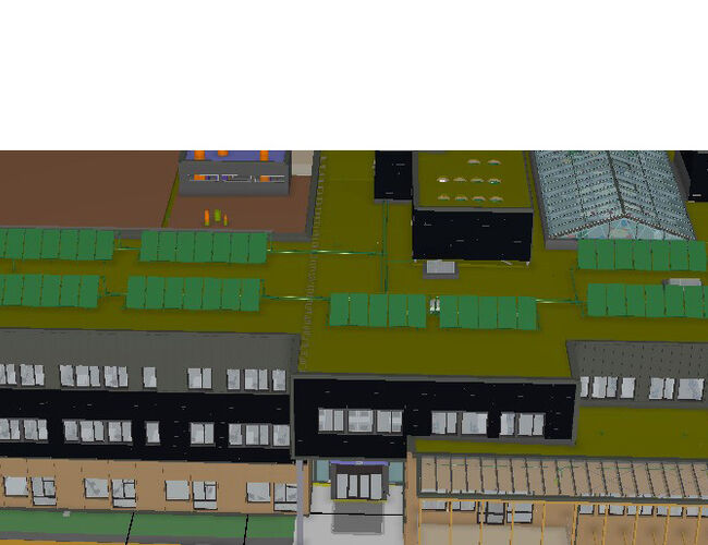 Modell av solfangere på tak. Kilde: Armatec
