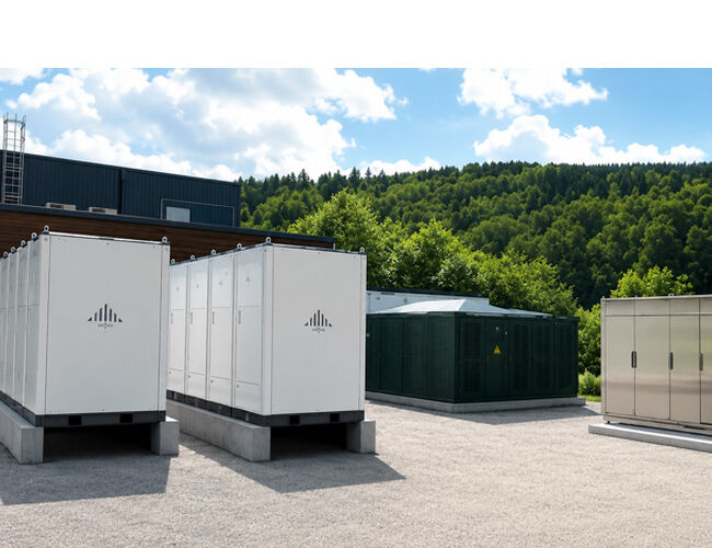 Slik vil det nye batterianlegget se ut når det er ferdig. Foto: Akershus Energi Slik vil det nye batterianlegget se ut når det er ferdig. Foto: Akershus Energi