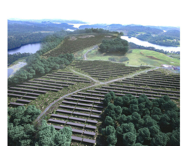 Nesse Solkraftverk. Illustrasjon: Endra Nesse Solkraftverk. Illustrasjon: Endra