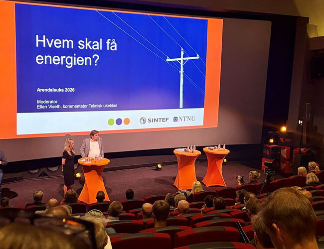 Rapporten Hvem skal få Energien? ble lansert under Arendalsuka 10. august. Foto: SINTEF Rapporten Hvem skal få Energien? ble lansert under Arendalsuka 10. august. Foto: SINTEF