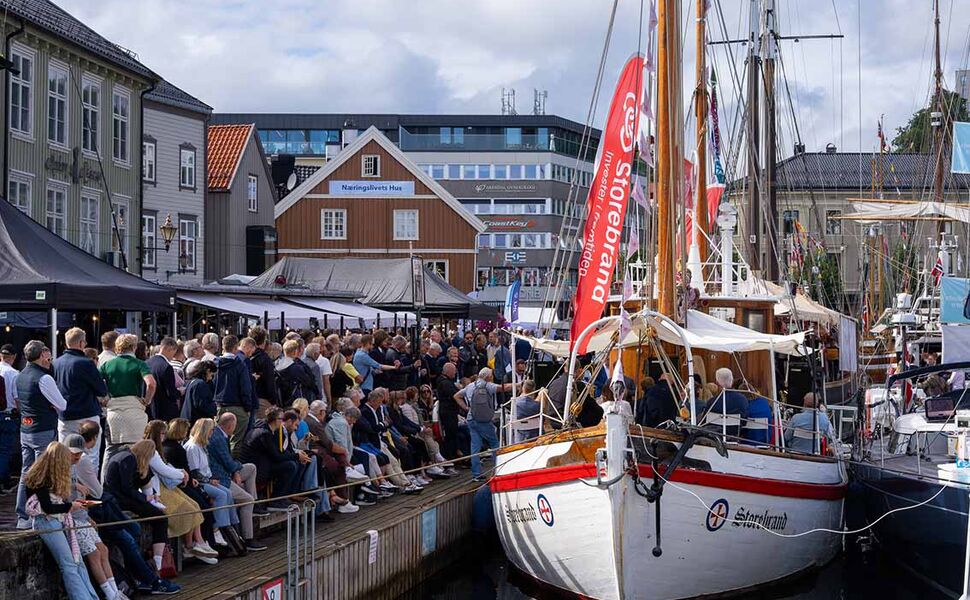 Storebrandbåten i Pollen, Arendal. Foto: Storebrand