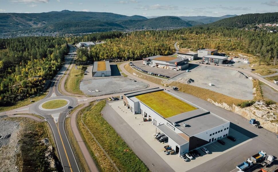 Toppen Næringspark på Kongsberg har 100 mål til rådighet. Foto: Toppen Næringspark