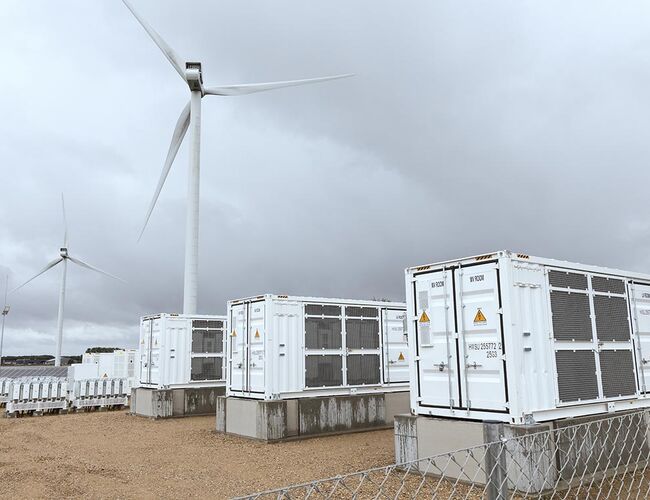 Batterianlegget ved Kroghøj. Foto: Endra Batterianlegget ved Kroghøj. Foto: Endra