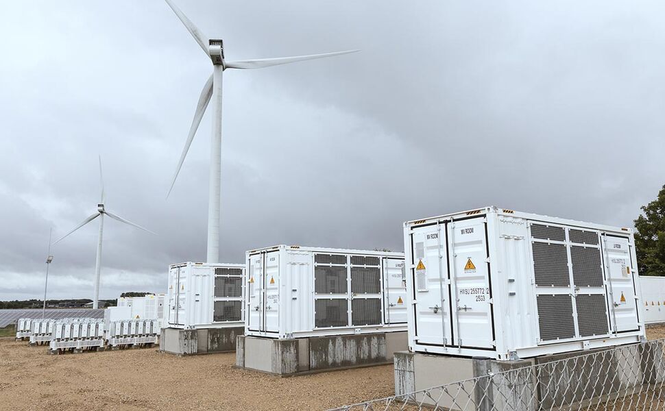 Batterianlegget ved Kroghøj. Foto: Endra Batterianlegget ved Kroghøj. Foto: Endra