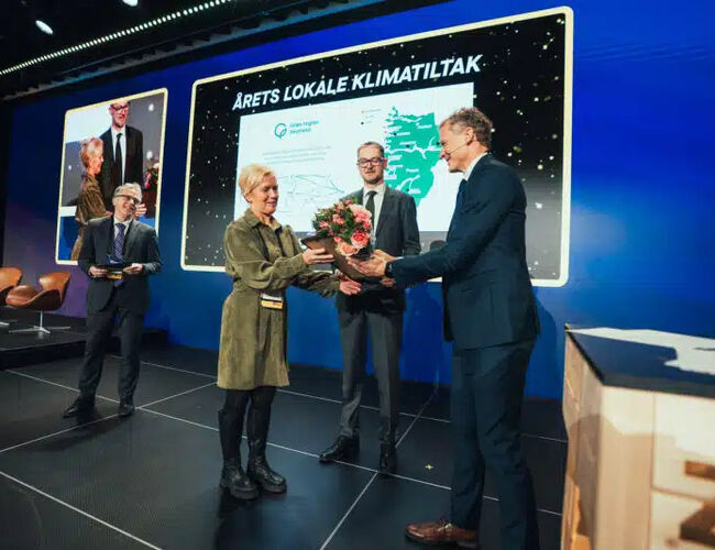 Vestland fylkeskommune vant prisen for Årets lokale klimatiltak for storbykommuner og fylkeskommuner i 2025. Foto: Kevin Dahlman/ZERO Vestland fylkeskommune vant prisen for Årets lokale klimatiltak for storbykommuner og fylkeskommuner i 2025. Foto: Kevin Dahlman/ZERO