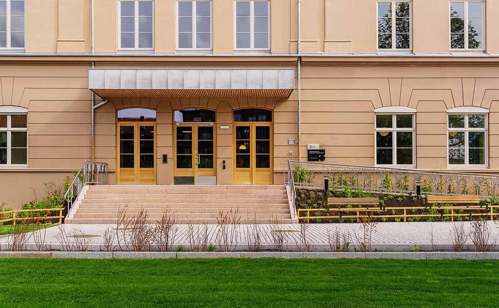 Det tidligere institusjonsbygget er rehabilitert både innvendig og utvendig. Foto: Nadia Frantsen/Oslobygg KF Det tidligere institusjonsbygget er rehabilitert både innvendig og utvendig. Foto: Nadia Frantsen/Oslobygg KF
